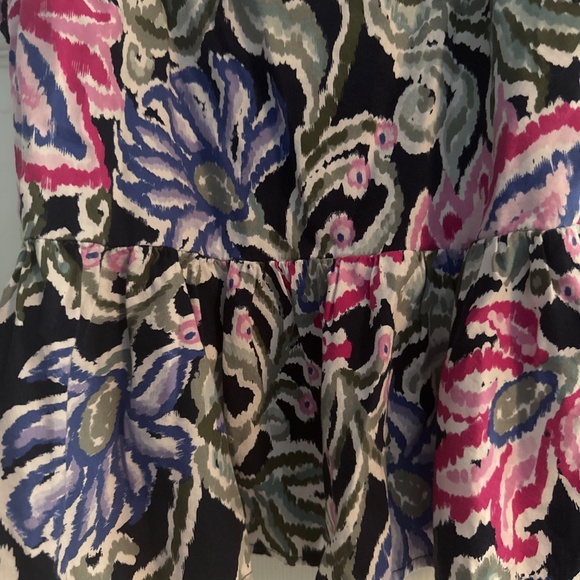 Loft multi color pattern sleeveless summer top, size M - Picture 2 of 7